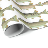 Muskyトラのmuskyおよびカワカマスのベクトル ラッピングペーパー (ロールコーナー)