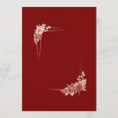 Muslim floral wedding invitation Nikkah invite 招待状 (裏面)