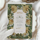 Muslim Save the Date Sage Green Pimpernel 箔招待状