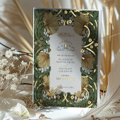 Muslim Save the Date Sage Green Pimpernel 箔招待状