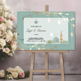 Muslim Wedding Welcome Sign Acrylic | Nikah Walima アクリルサイン