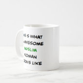 muslim woman, awesome コーヒーマグカップ (正面左)
