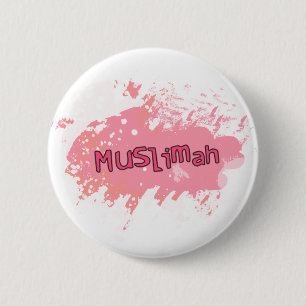 Muslimahボタン(ピンク) 缶バッジ