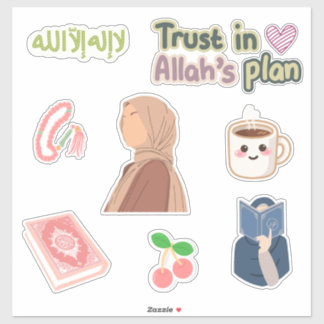 Muslimah Faith Sticker Pack – Hijabi Girl, Quran,  シール