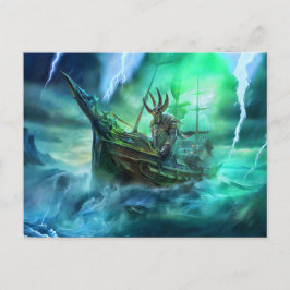Muspell is sailing the Naglfar ship at Ragnarök ポストカード