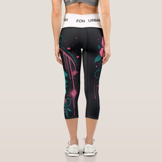 MUSSA FLORAL カプリレギンス (裏面)