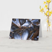 Musselシェルグリーティングカード カード (黄色い花)