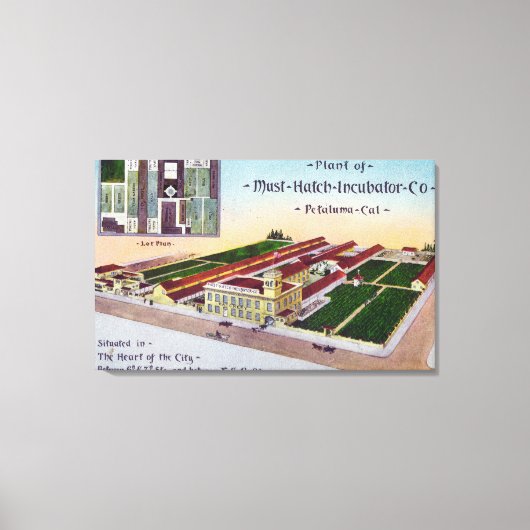 Must-Hatch Incubator Co Bldgの空中表示 キャンバスプリント (正面)
