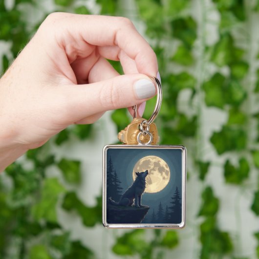 Must-Have! Moonlight Wolf Keychain Full of Emotion キーホルダー (手)
