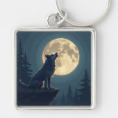 Must-Have! Moonlight Wolf Keychain Full of Emotion キーホルダー (正面)