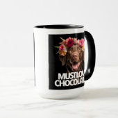 Must Love Chocolates brown labrador retriever マグカップ (正面右)