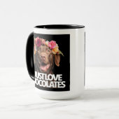 Must Love Chocolates brown labrador retriever マグカップ (正面左)