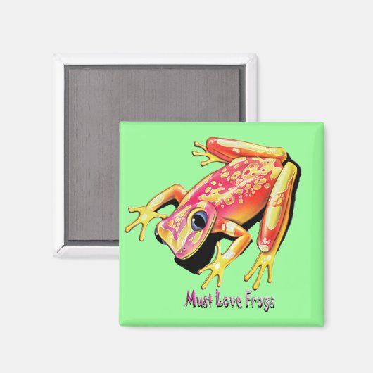 Must Love Frogs マグネット (正面/裏面)