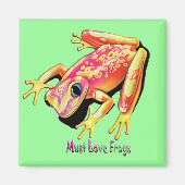 Must Love Frogs マグネット (正面)