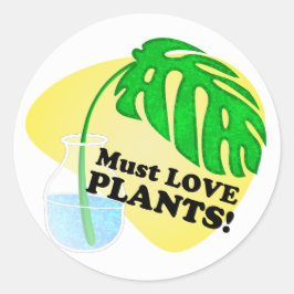 Must Love Plants Monstera ラウンドシール