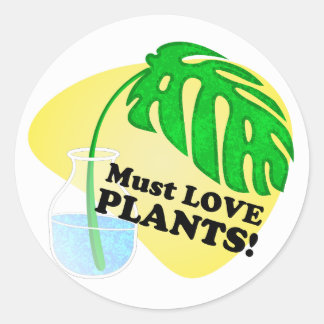 Must Love Plants Monstera ラウンドシール