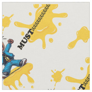 Mustaaardグラフィックプリント – ホワイト ファブリック