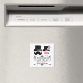 MustacheとTop Hat日付磁石を保存 マグネット (インサイチュ (食洗機))