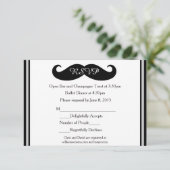 Mustacheゲイ結婚の応答カード 出欠カード (スタンド正面)