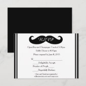 Mustacheゲイ結婚の応答カード 出欠カード (正面/裏面)