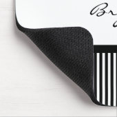 Mustache白黒ストライプのコンピュータマウスパッド マウスパッド (コーナー)