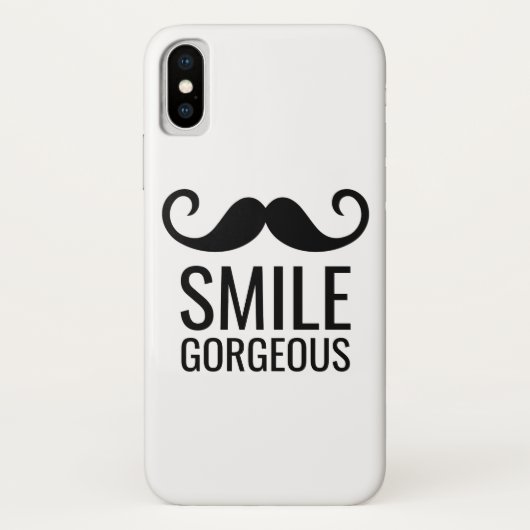 Mustache背景iPhone Xケースの色を付ける Case-Mate iPhoneケース (裏面)
