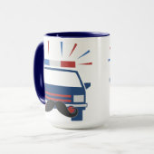 Mustache警察のマグカップ – 選択スタイル&カラー マグカップ (正面左)