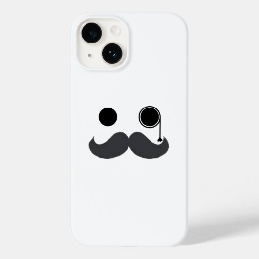 Mustache電話14ケース Case-Mate iPhoneケース (裏面)