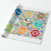 Mustache 1st Christams Hipsterの写真パーソナライズされた（英語） ラッピングペーパー (アンロールド)