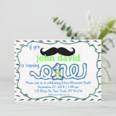 Mustache Bash最初の誕生日招待状 招待状 (スタンド正面)