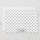 Mustache Bash最初の誕生日招待状 招待状 (裏面)