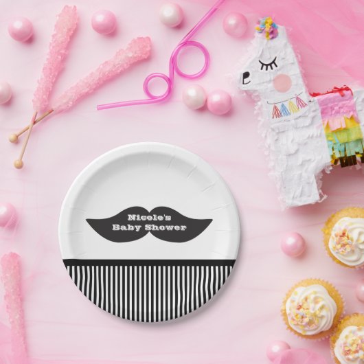 Mustache Bash誕生日パーティーモダンプレート ペーパープレート (パーティー)