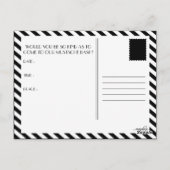 Mustache Bash質問《写真》ぼけ味ライト招待状 ポストカード (裏面)