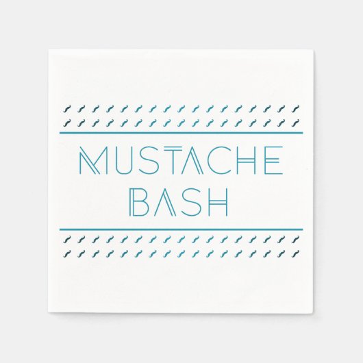 Mustache Bash Metro スタンダードカクテルナプキン (正面)
