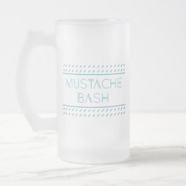 Mustache Bash Metro フロストグラスビールジョッキ