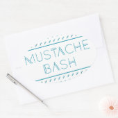 Mustache Bash Metro 楕円形シール (封筒)