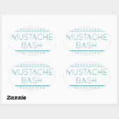 Mustache Bash Metro 楕円形シール (シート)
