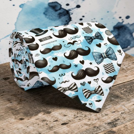 Mustache Dapper Pattern Necktie Tie ネクタイ