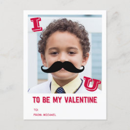 Mustache Kids Classroomバレンタイン写真はがき シーズンポストカード