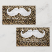 Mustache Leopard on Woodテクスチャ#6 名刺 (正面/裏面)