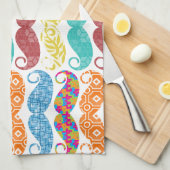 Mustache Mr.ヒップスターヴィンテージレトロ キッチンタオル (四つ折り)