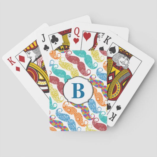 Mustache Mr.ヒップスターヴィンテージレトロ トランプ (裏面)