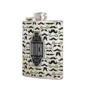 Mustache Mr.ヒップスターヴィンテージレトロ フラスク (左)