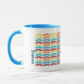 Mustache Mr.ヒップスターヴィンテージレトロ マグカップ (左)