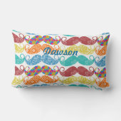 Mustache Mr.ヒップスターヴィンテージレトロ ランバークッション (裏面)