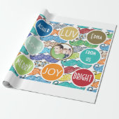 Mustache Mr. Hipsterレトロパーソナライズされた写真 ラッピングペーパー (アンロールド)