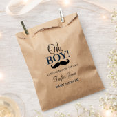 Mustache Oh Boy Baby Showerのバッグ フェイバーバッグ (クリップ留めされた状態)