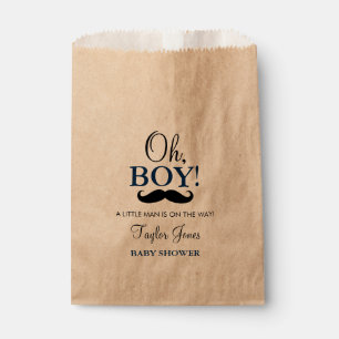 Mustache Oh Boy Baby Showerのバッグ フェイバーバッグ