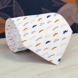 Mustache on Beige Necktie Tie ネクタイ