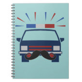 Mustache Police custom color notebook ノートブック (正面)
